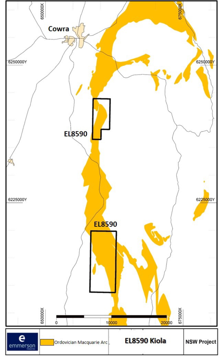 Location of the Kiola Project